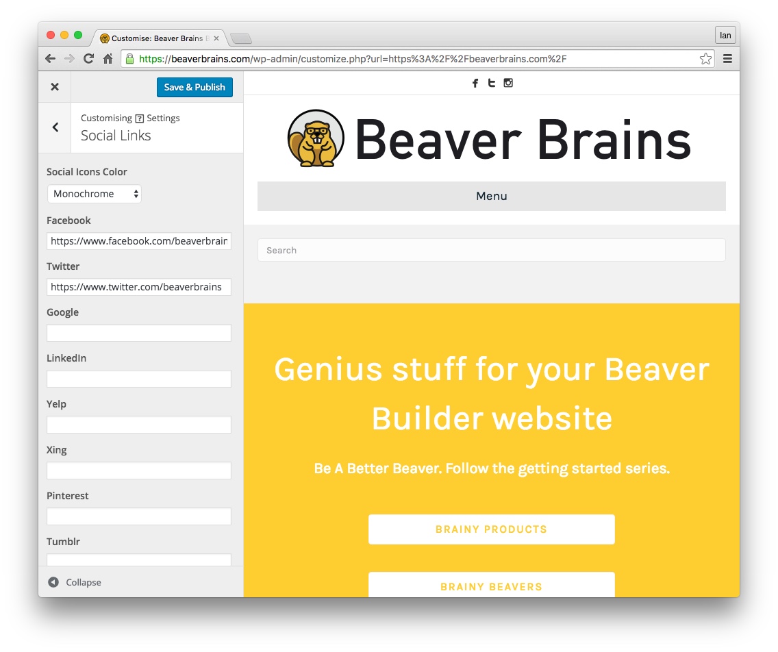 beaver builder font awesome social icons 01